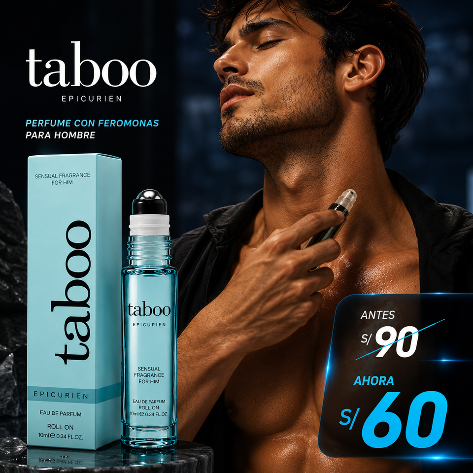 PERFUME CON FEROMONAS PARA HOMBRE TABOO 10ML