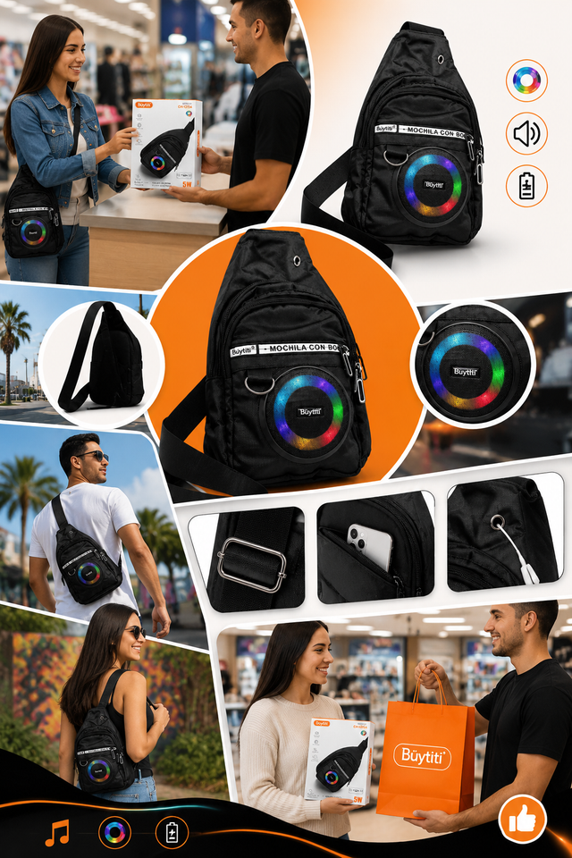 CROSSBODY CON PARLANTE BLUETOOTH