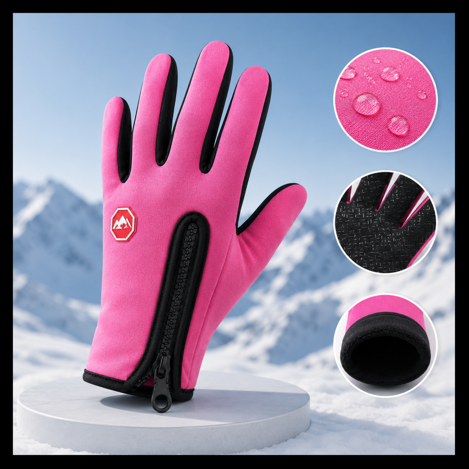 GUANTES TERMICOS ROSADOS