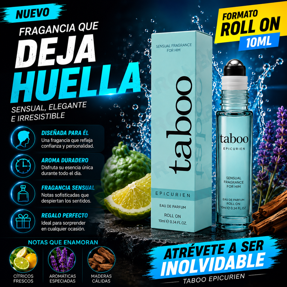 PERFUME CON FEROMONAS PARA HOMBRE TABOO 10ML